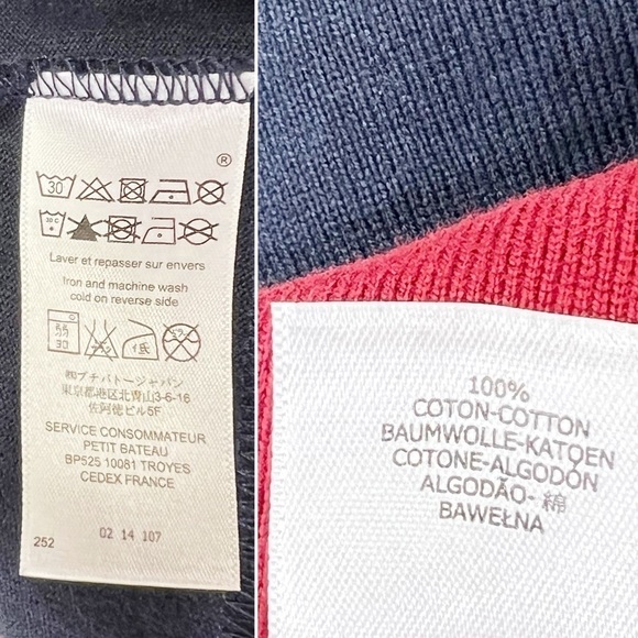 Petit Bateau Sailor Dress 18 Months Navy Blue Red Nautical Girls Baby Infant 18m - Picture 4 of 7